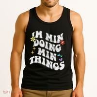Retro Groovy Im Min Doing Min Things Funny MotherS Day Tank Top thumb 3