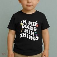 Retro Groovy Im Min Doing Min Things Funny MotherS Day Toddler T-Shirt thumb 2