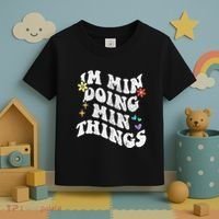 Retro Groovy Im Min Doing Min Things Funny MotherS Day Toddler T-Shirt thumb 3