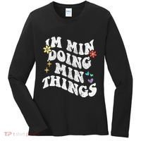 Retro Groovy Im Min Doing Min Things Funny MotherS Day Women's Long Sleeve Shirt thumb 0