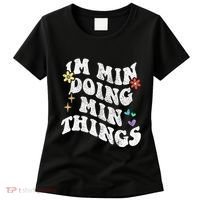 Retro Groovy Im Min Doing Min Things Funny MotherS Day Women's T-Shirt thumb 0