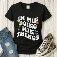 Retro Groovy Im Min Doing Min Things Funny MotherS Day Women's T-Shirt thumb 3
