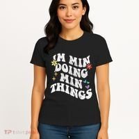 Retro Groovy Im Min Doing Min Things Funny MotherS Day Women's T-Shirt thumb 4