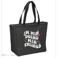 Retro Groovy Im Min Doing Min Things Funny MotherS Day Tote Bag thumb 2