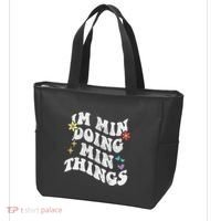 Retro Groovy Im Min Doing Min Things Funny MotherS Day Tote Bag thumb 3