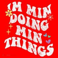Retro Groovy Im Min Doing Min Things Funny MotherS Day Santa Hat thumb 1