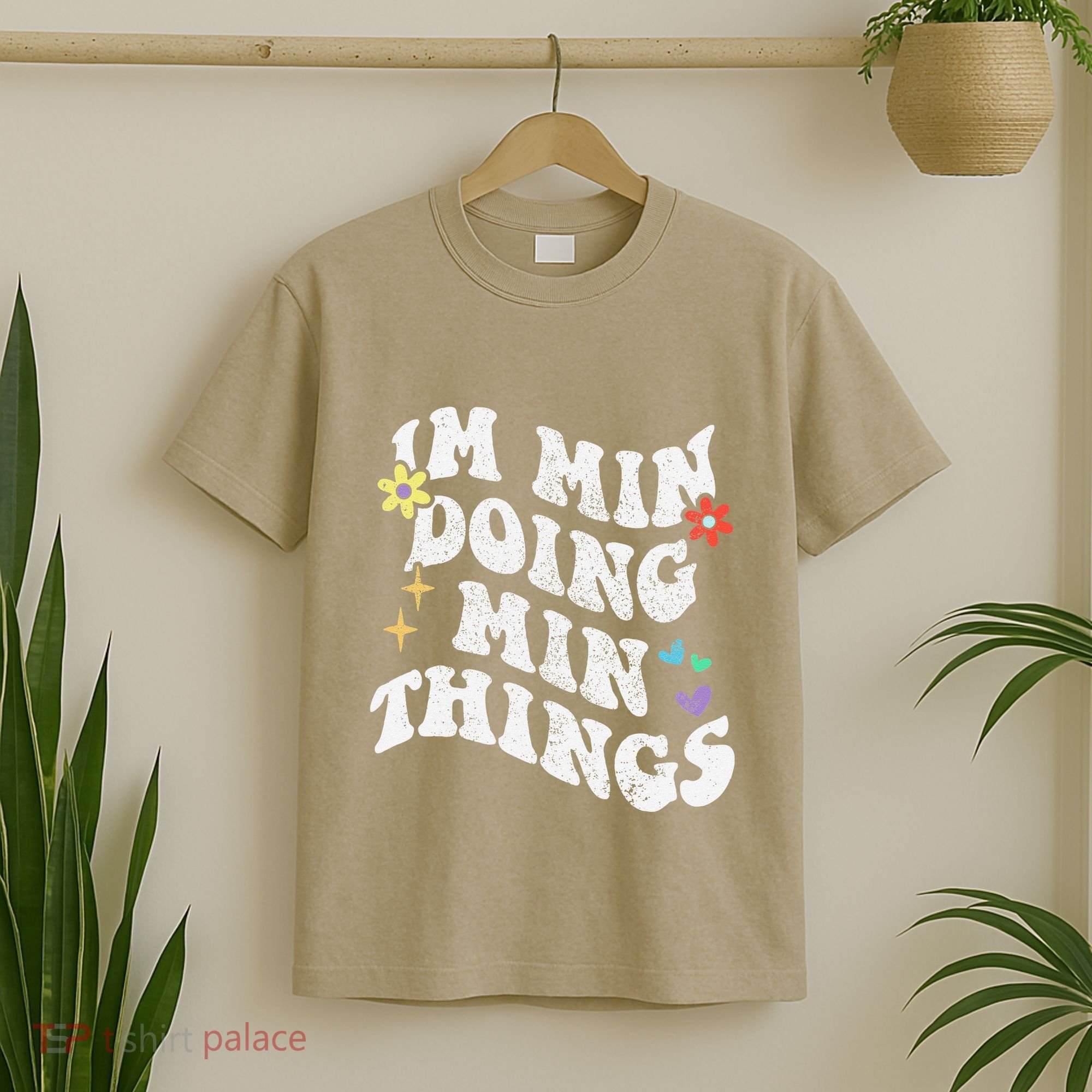 Retro Groovy Im Min Doing Min Things Funny MotherS Day T-Shirt