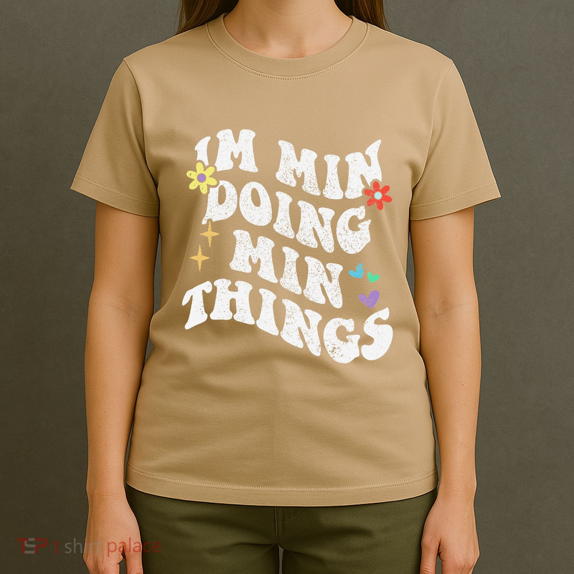 Retro Groovy Im Min Doing Min Things Funny MotherS Day T-Shirt