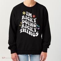 Retro Groovy Im Ricky Doing Ricky Things Funny MotherS Day Women's Sweatshirt thumb 0