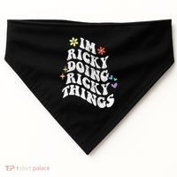 Retro Groovy Im Ricky Doing Ricky Things Funny MotherS Day USA-Made Doggie Bandana thumb 0