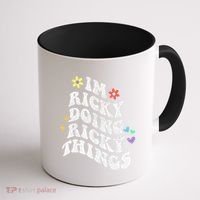 Retro Groovy Im Ricky Doing Ricky Things Funny MotherS Day Coffee Mug thumb 1