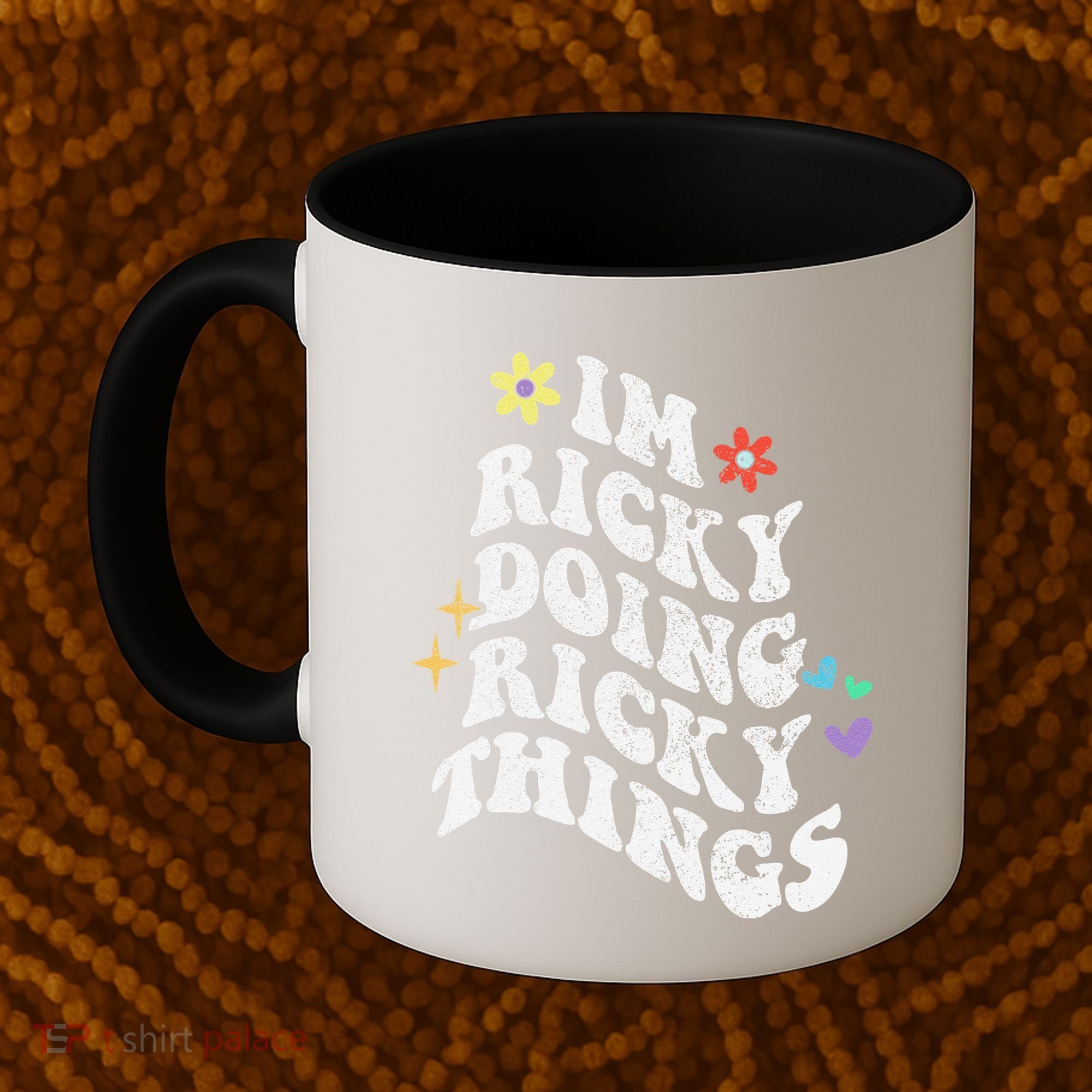 Retro Groovy Im Ricky Doing Ricky Things Funny MotherS Day Coffee Mug