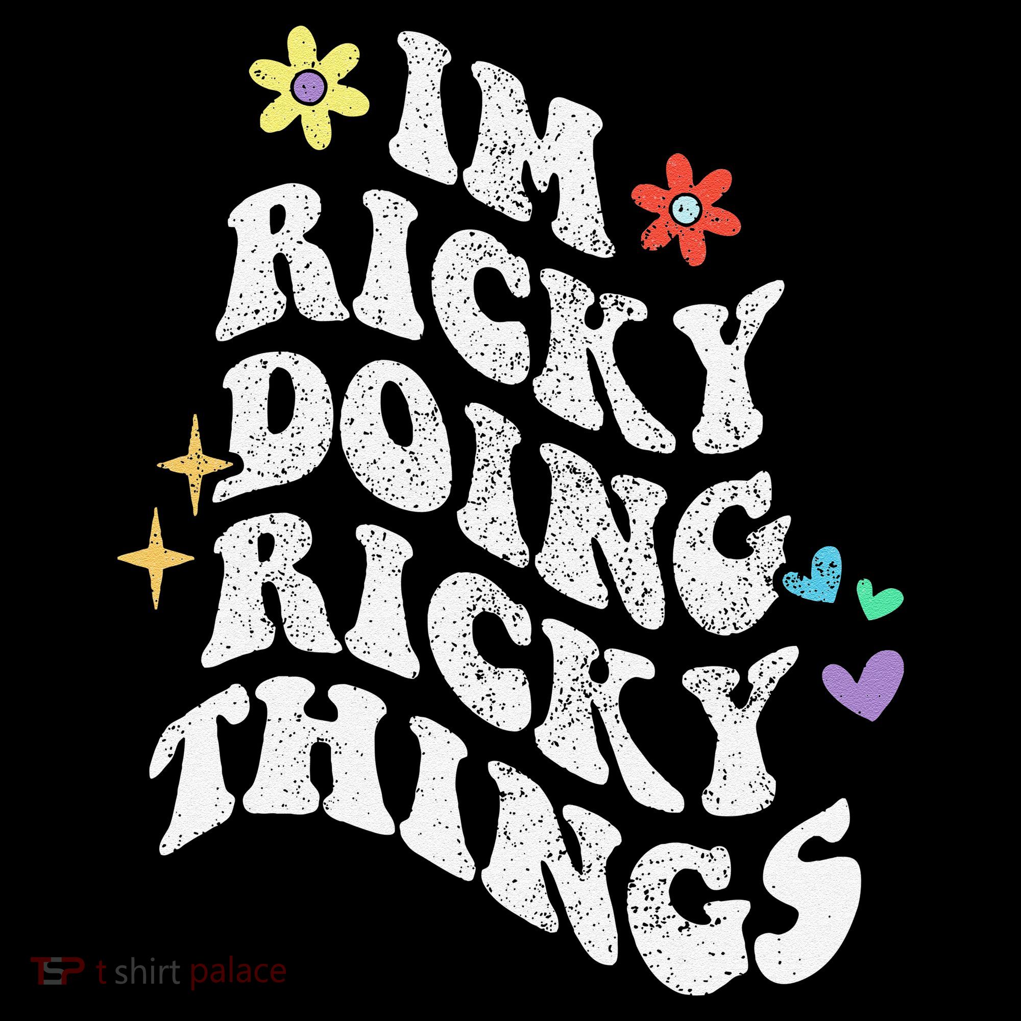 Retro Groovy Im Ricky Doing Ricky Things Funny MotherS Day Coffee Mug