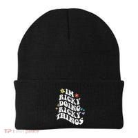 Retro Groovy Im Ricky Doing Ricky Things Funny MotherS Day Beanie thumb 0