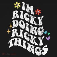 Retro Groovy Im Ricky Doing Ricky Things Funny MotherS Day Women's Hoodie thumb 2