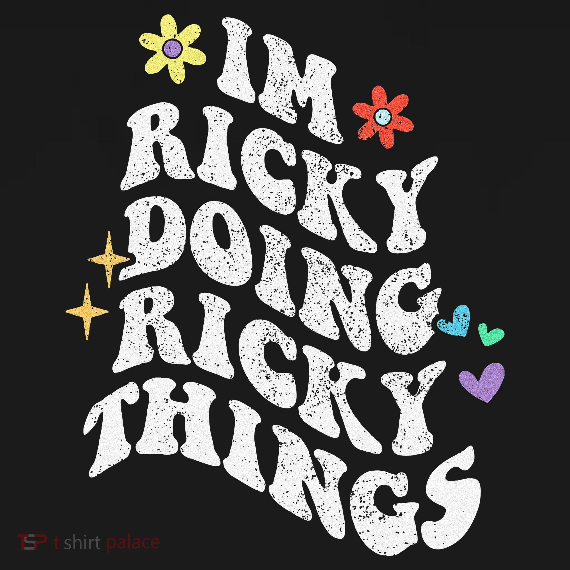 Retro Groovy Im Ricky Doing Ricky Things Funny MotherS Day Women's Hoodie