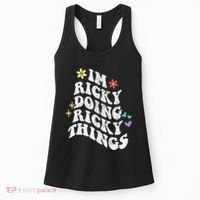 Retro Groovy Im Ricky Doing Ricky Things Funny MotherS Day Women's Tank Top thumb 0