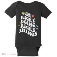 Retro Groovy Im Ricky Doing Ricky Things Funny MotherS Day Baby Bodysuit thumb 0