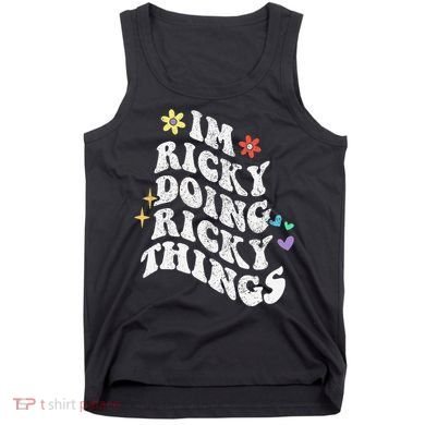 Retro Groovy Im Ricky Doing Ricky Things Funny MotherS Day Tank Top