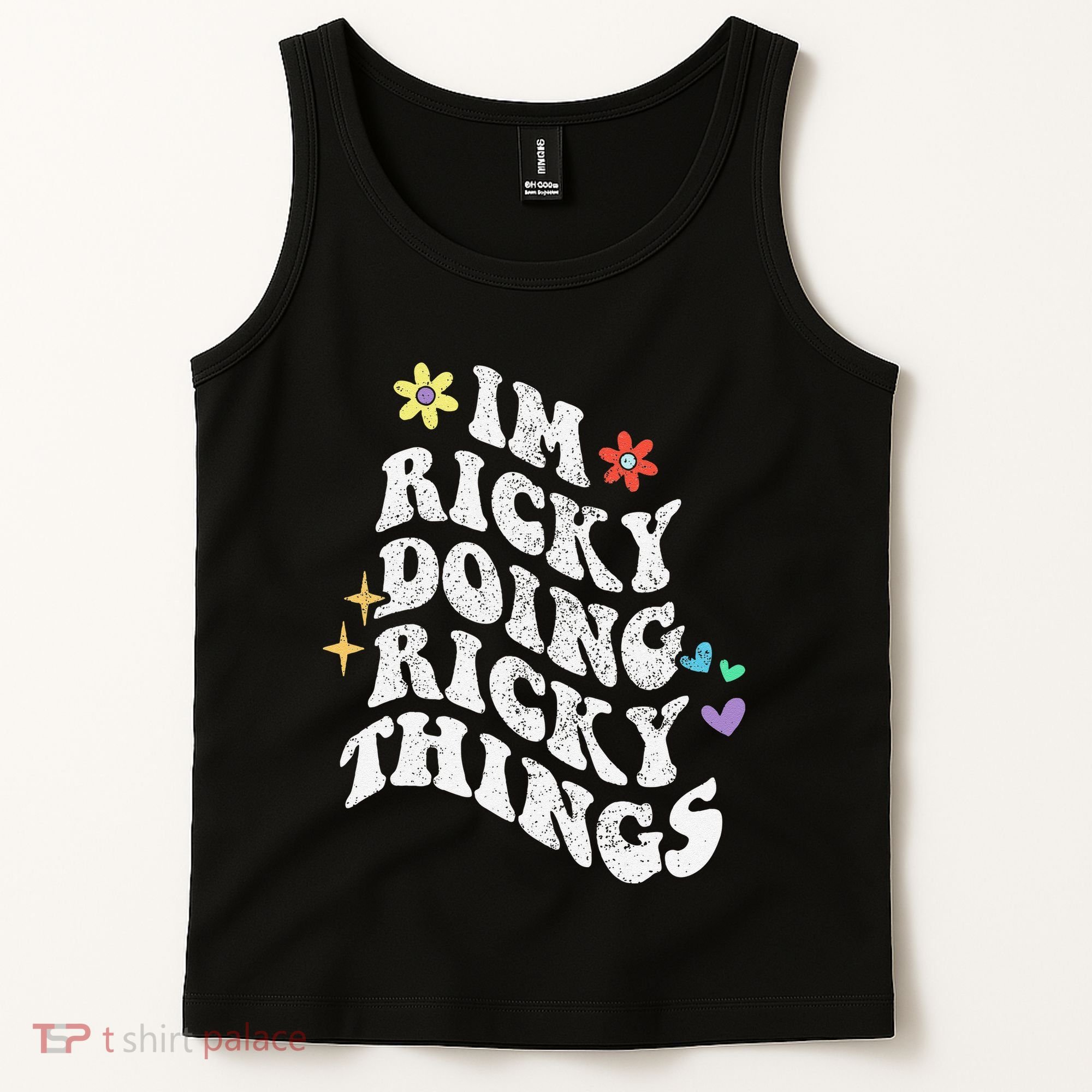 Retro Groovy Im Ricky Doing Ricky Things Funny MotherS Day Tank Top