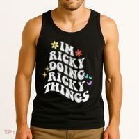 Retro Groovy Im Ricky Doing Ricky Things Funny MotherS Day Tank Top thumb 3