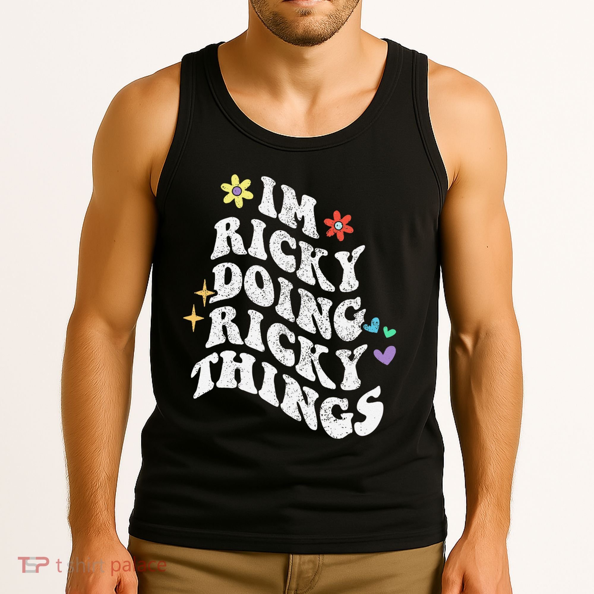 Retro Groovy Im Ricky Doing Ricky Things Funny MotherS Day Tank Top