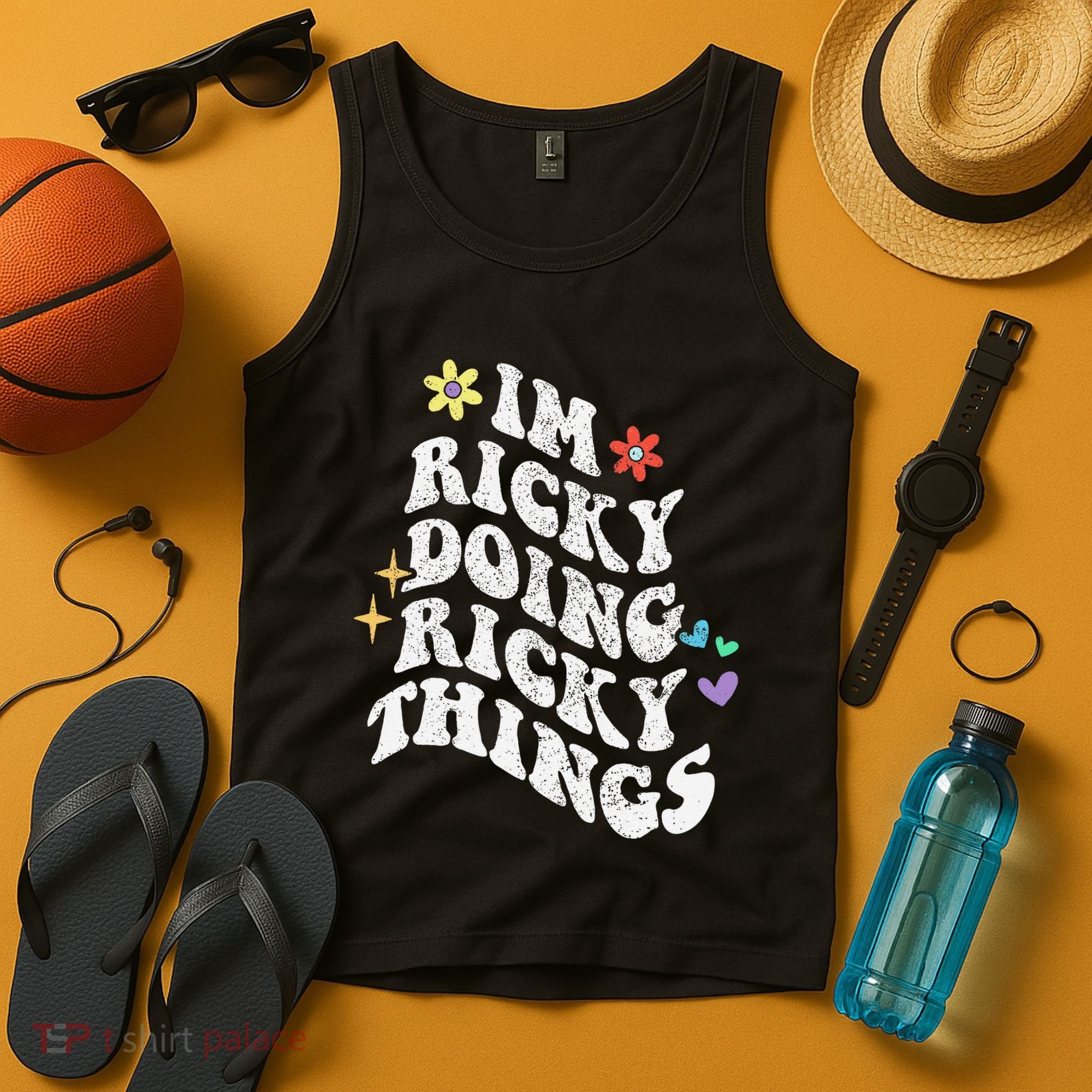 Retro Groovy Im Ricky Doing Ricky Things Funny MotherS Day Tank Top