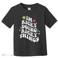 Retro Groovy Im Ricky Doing Ricky Things Funny MotherS Day Toddler T-Shirt thumb 0