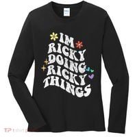 Retro Groovy Im Ricky Doing Ricky Things Funny MotherS Day Women's Long Sleeve Shirt thumb 0