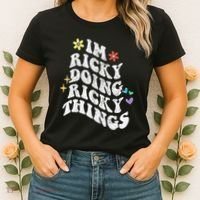 Retro Groovy Im Ricky Doing Ricky Things Funny MotherS Day Women's T-Shirt thumb 2
