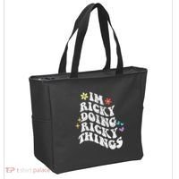 Retro Groovy Im Ricky Doing Ricky Things Funny MotherS Day Tote Bag thumb 2