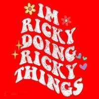 Retro Groovy Im Ricky Doing Ricky Things Funny MotherS Day Santa Hat thumb 1