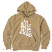 Retro Groovy Im Ricky Doing Ricky Things Funny MotherS Day Hoodie thumb 0