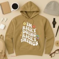 Retro Groovy Im Ricky Doing Ricky Things Funny MotherS Day Hoodie thumb 3
