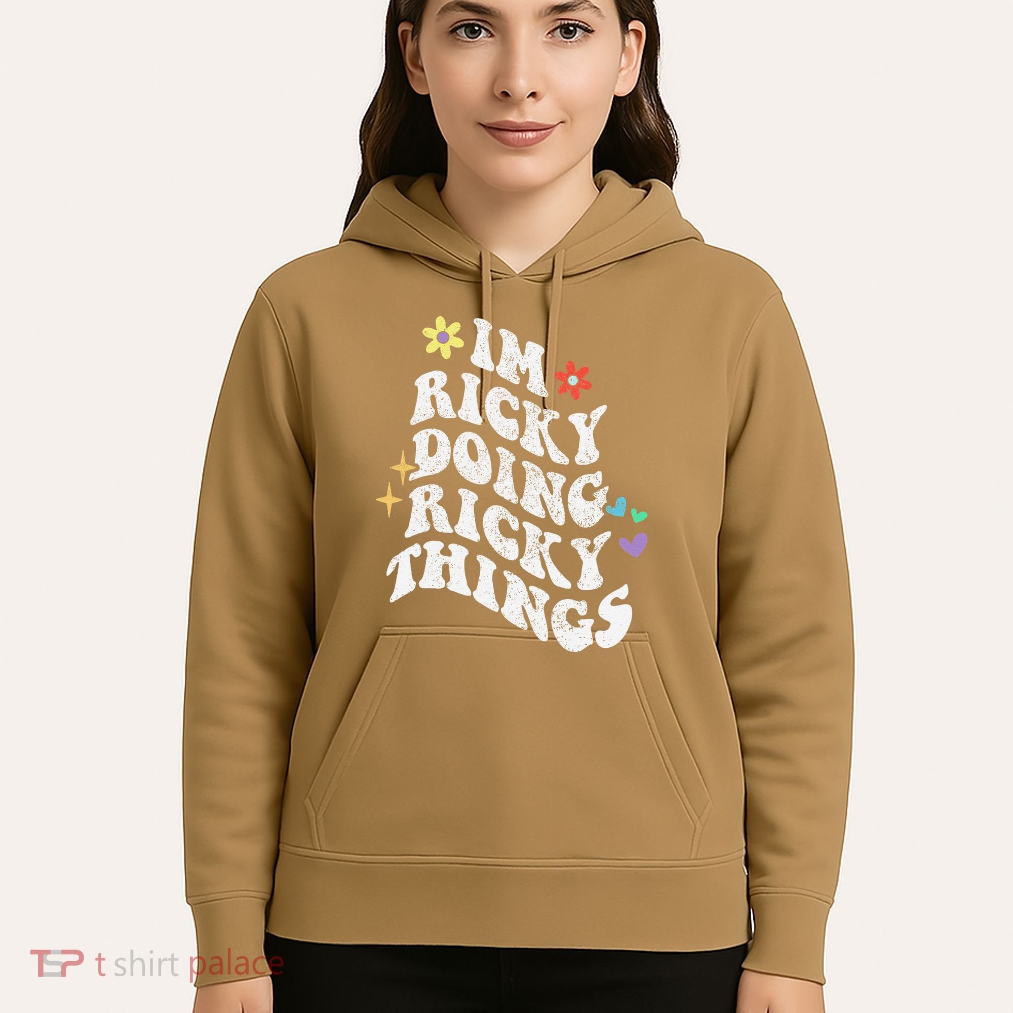 Retro Groovy Im Ricky Doing Ricky Things Funny MotherS Day Hoodie