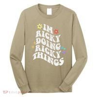 Retro Groovy Im Ricky Doing Ricky Things Funny MotherS Day Long Sleeve Shirt thumb 0