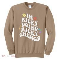 Retro Groovy Im Ricky Doing Ricky Things Funny MotherS Day Sweatshirt thumb 0