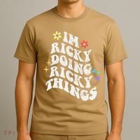 Retro Groovy Im Ricky Doing Ricky Things Funny MotherS Day T-Shirt thumb 3