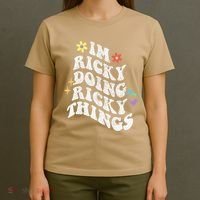 Retro Groovy Im Ricky Doing Ricky Things Funny MotherS Day T-Shirt thumb 4