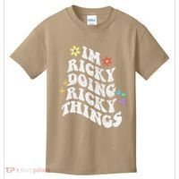 Retro Groovy Im Ricky Doing Ricky Things Funny MotherS Day Kids T-Shirt thumb 0