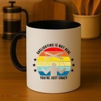 Retro Gaslighting Is Not Real You're Just Crazy Coffee Mug thumb 4