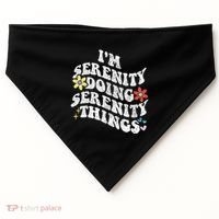 Retro Groovy Im Serenity Doing Serenity Things Funny USA-Made Doggie Bandana thumb 0