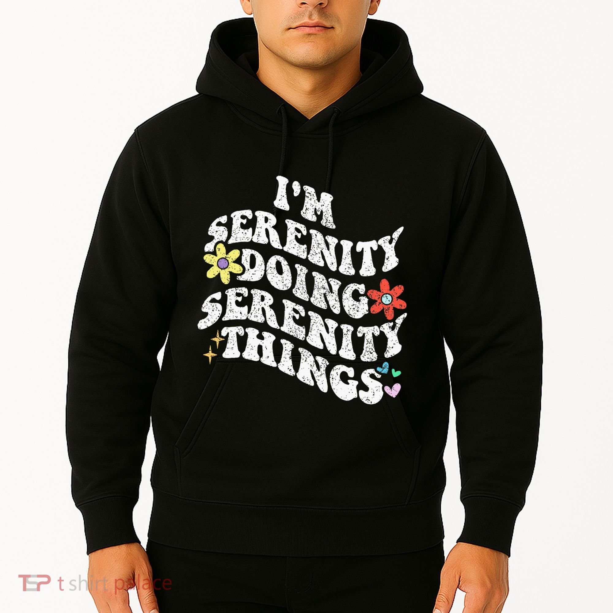 Retro Groovy Im Serenity Doing Serenity Things Funny Hoodie