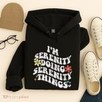 Retro Groovy Im Serenity Doing Serenity Things Funny Hoodie thumb 4