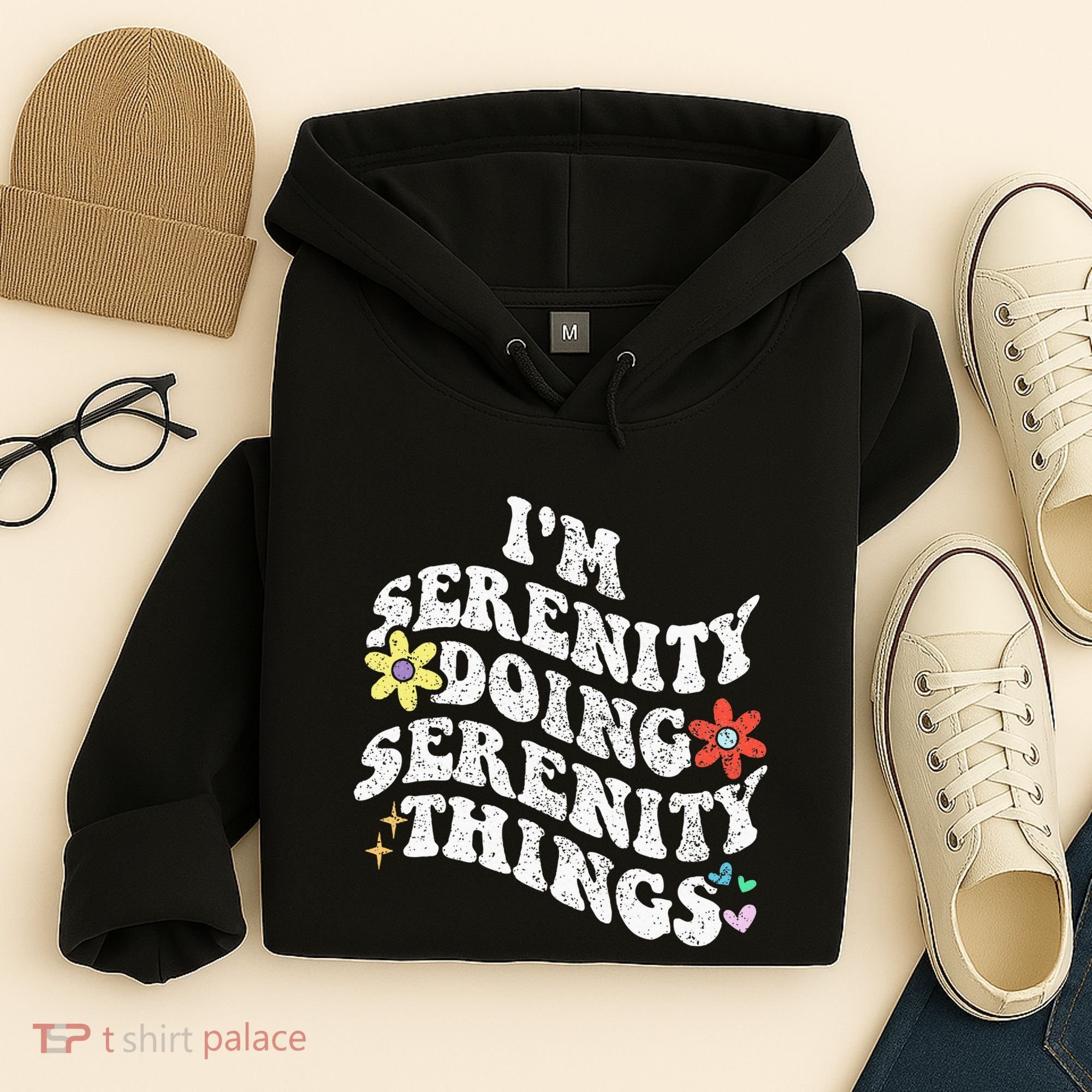 Retro Groovy Im Serenity Doing Serenity Things Funny Hoodie