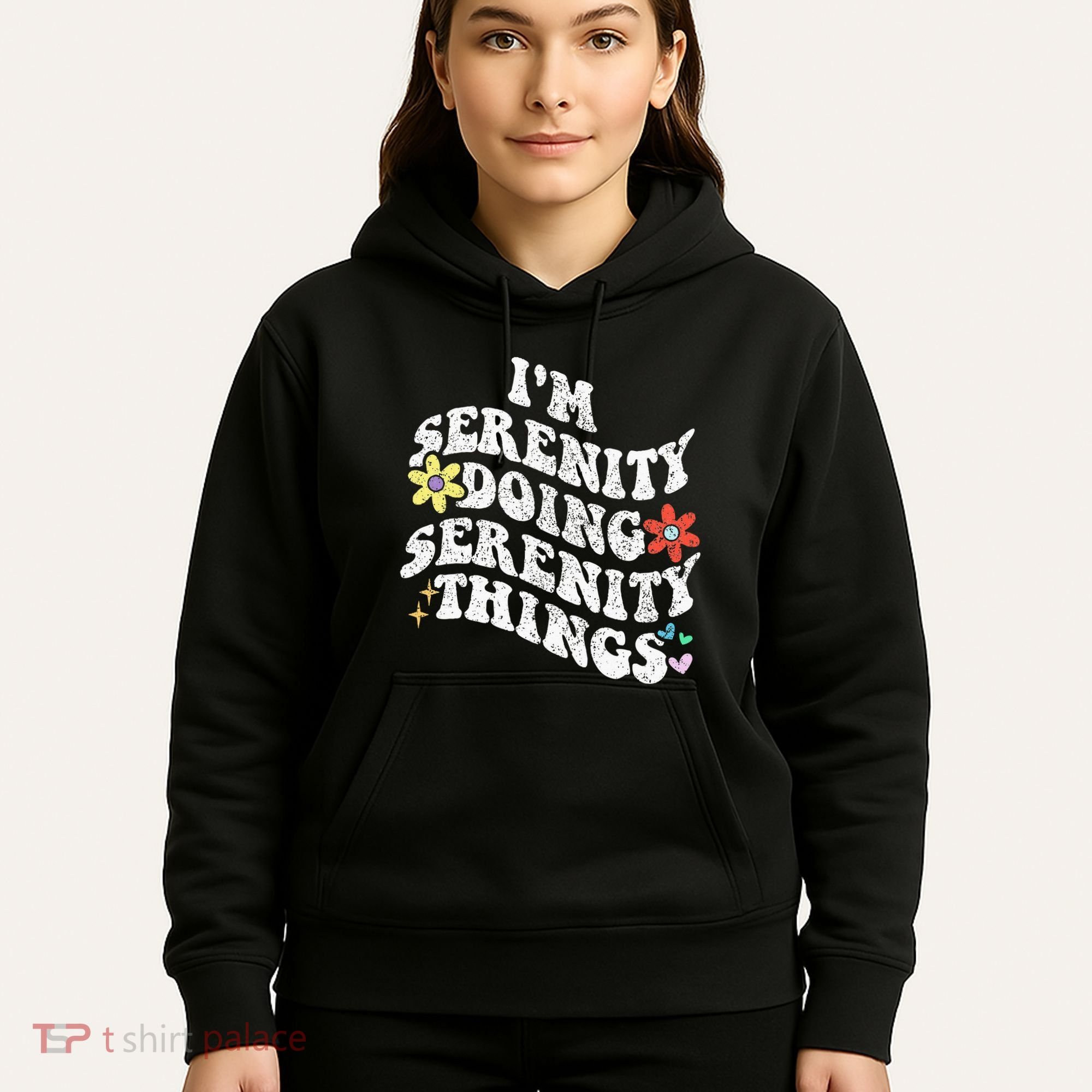 Retro Groovy Im Serenity Doing Serenity Things Funny Hoodie