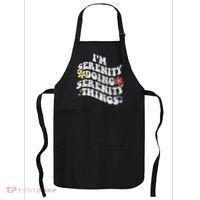Retro Groovy Im Serenity Doing Serenity Things Funny Apron thumb 0