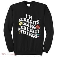 Retro Groovy Im Serenity Doing Serenity Things Funny Sweatshirt thumb 0