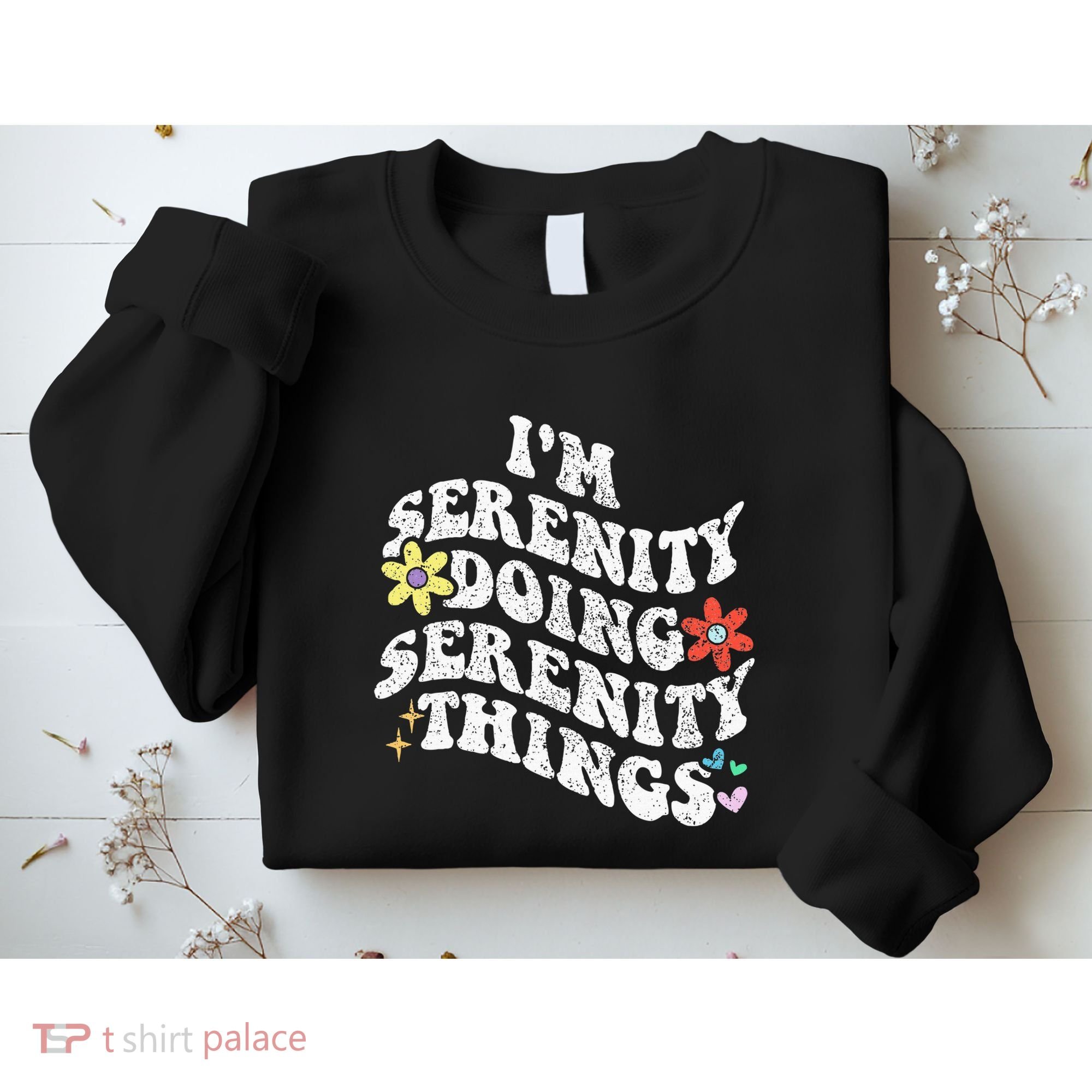 Retro Groovy Im Serenity Doing Serenity Things Funny Sweatshirt