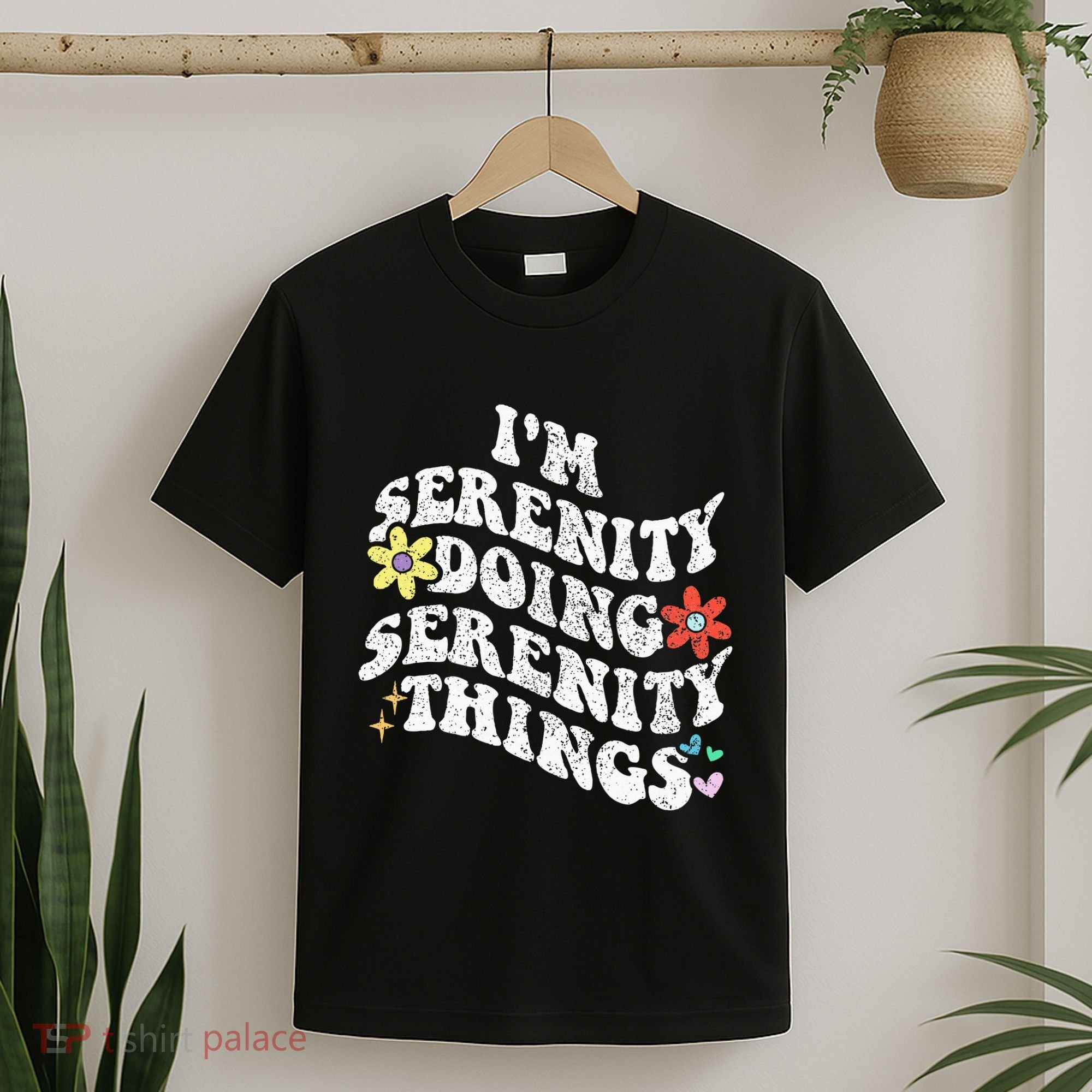 Retro Groovy Im Serenity Doing Serenity Things Funny T-Shirt